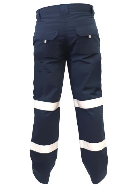 Esko Caution Taped Polycotton Cargo Trouser - Navy - 122
