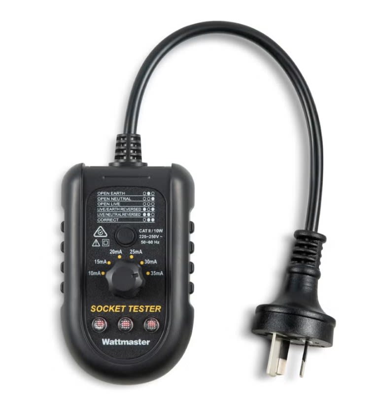 Wattmaster Socket Outlet Tester with RCD Trip Test (Each)
