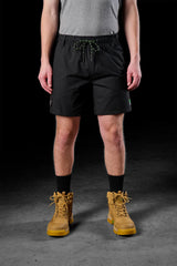 FXD Elastic Waist Utility Shorts, WS-7 - Black - 28