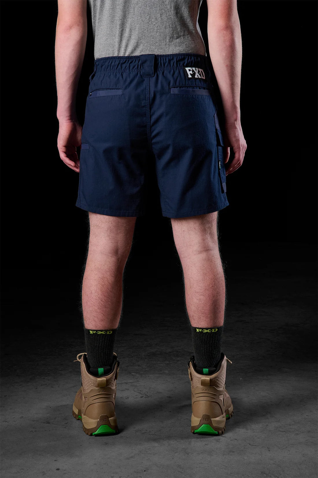 FXD Elastic Waist Utility Shorts, WS-7 - Black - 44