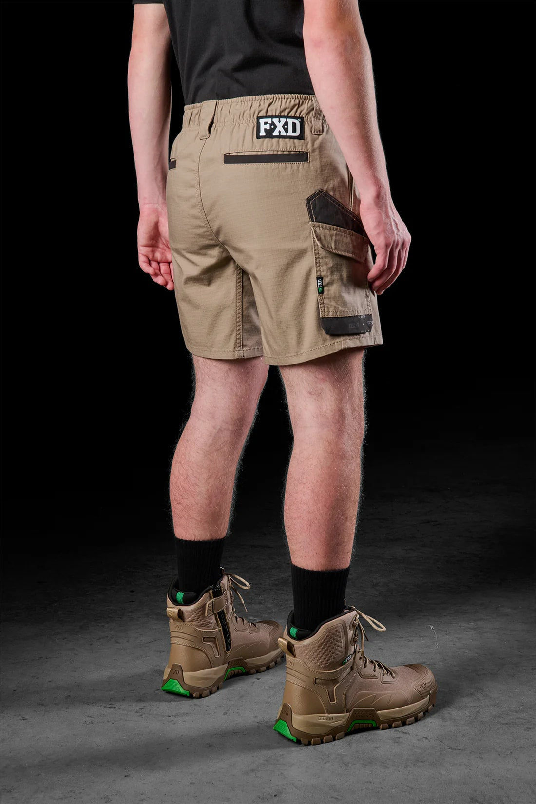 FXD Elastic Waist Utility Shorts, WS-7 - Navy - 30