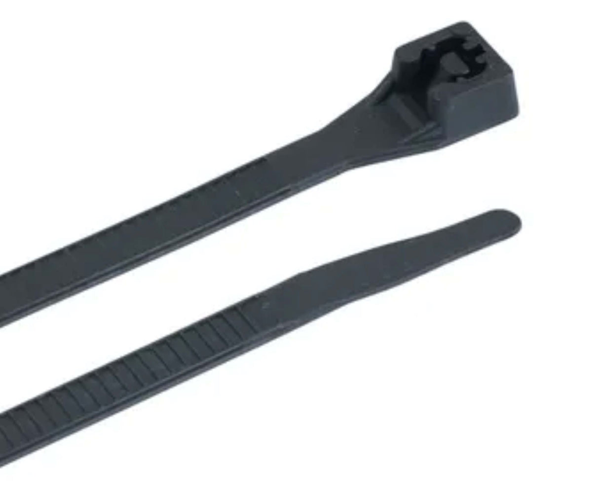 Cabac Nylon 66 Black Double Lock Cable Tie UV 203 x 4.3mm 100 (Pack)