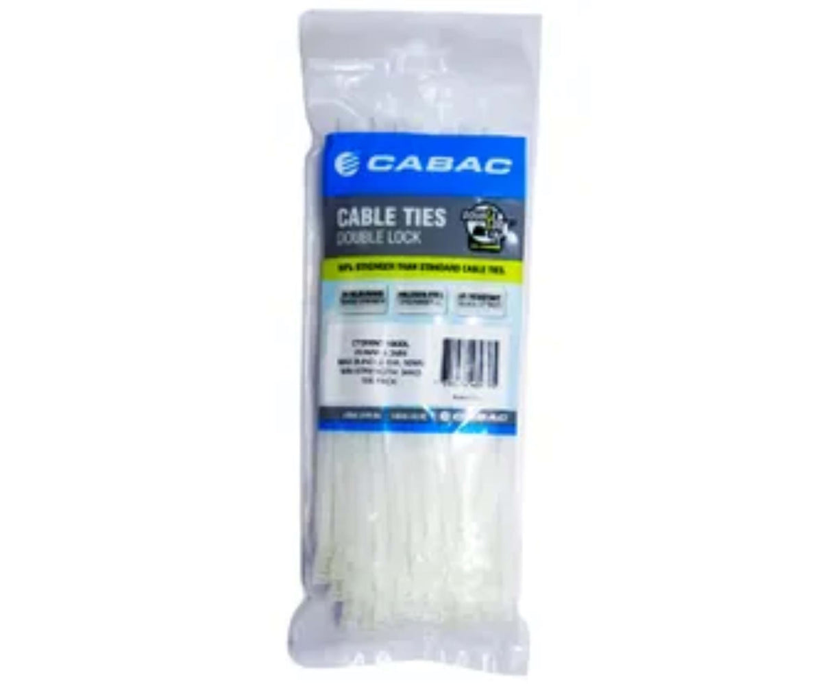 Cabac Nylon 66 Natural Double Lock Cable Tie 203 x 4.3mm 100 (Pack)