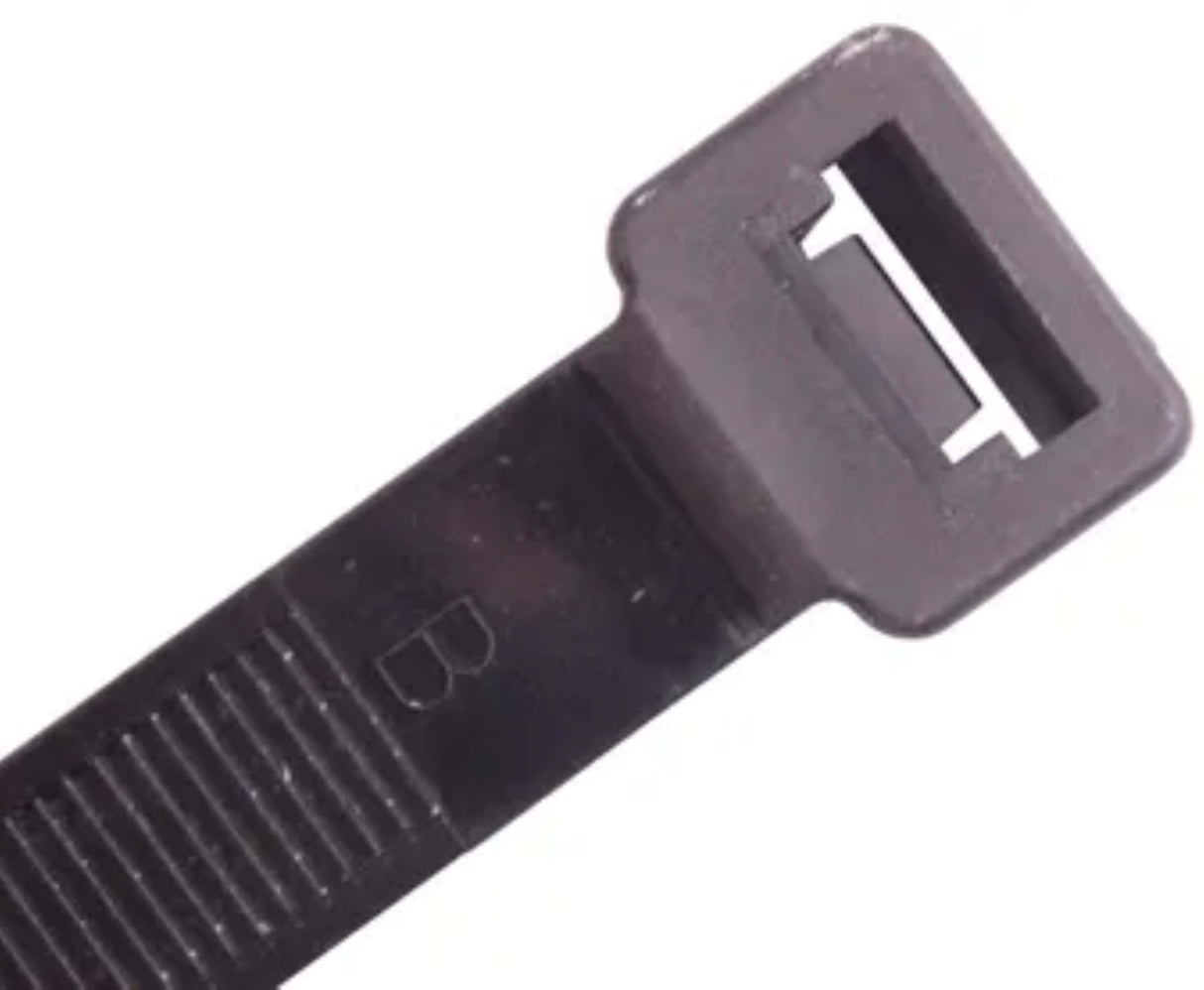 Cabac Nylon 66 Black Ultra Heavy Duty Cable Tie UV 480 x 12mm 100 (Pack)