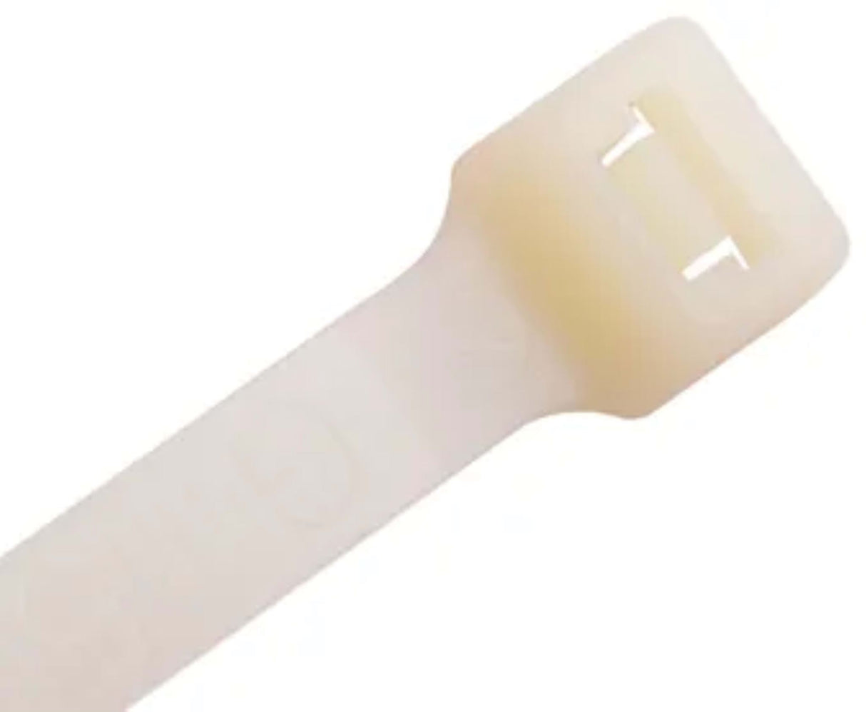 Cabac Nylon 66 Natural Heavy Duty Cable Tie 200 x 7.6mm 100 (Pack)