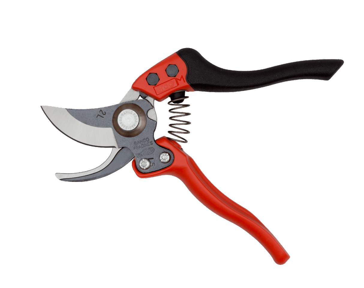 Bahco Bypass Secateurs with Coated Fixed Handle Medium