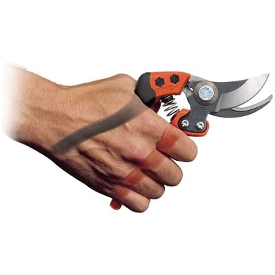 Bahco Bypass Secateurs with Coated Fixed Handle Medium