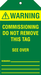 Accident Prevention Tags Commissioning In Service 25 (Packet)