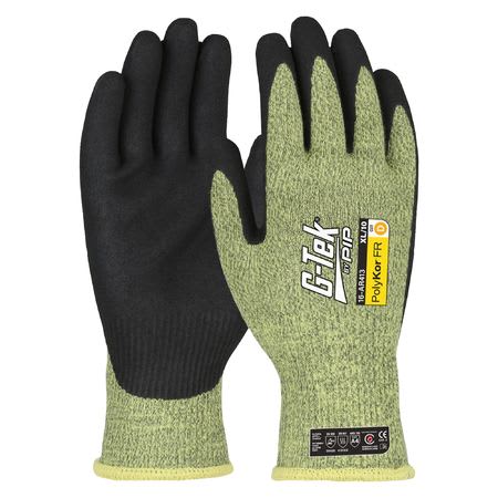 G-Tek PolyKor Cut D Arc Flash Gloves - Blk/Grn - 11