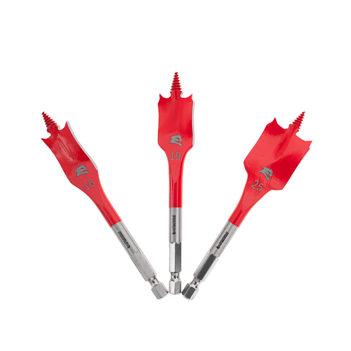 Diablo Self-Drilling Spade Bit Stubby Set 16, 19, 25 x 110mm 3 Piece