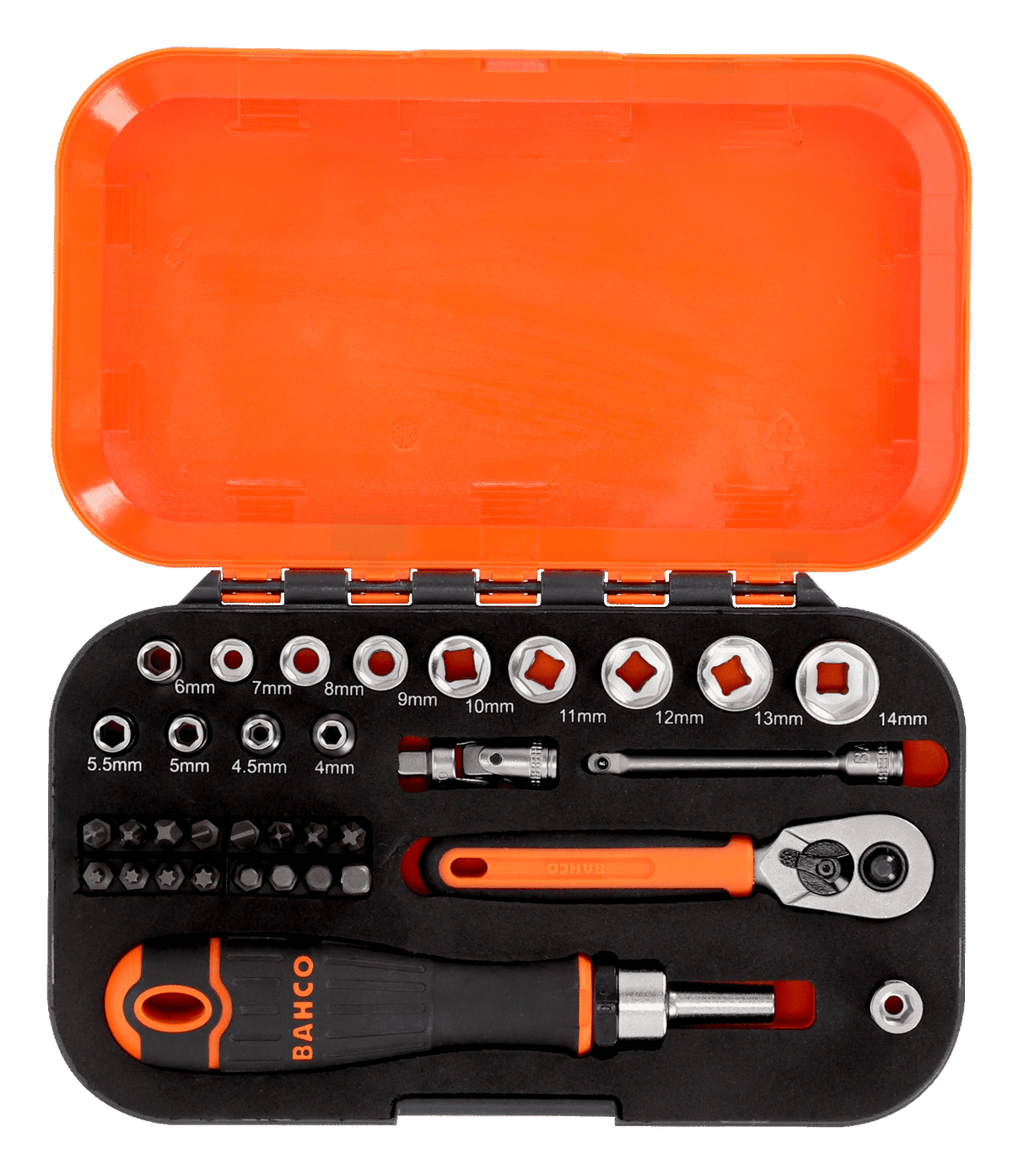 Bahco Socket with Ratchet Bit 1/4" 34 piece (Set)