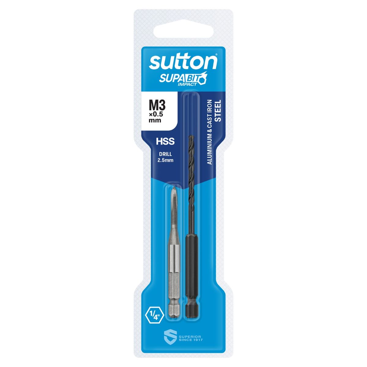 Sutton Supabit Impact Tap & Drill M3x0.5mm (2.5mm Drill) (Each)