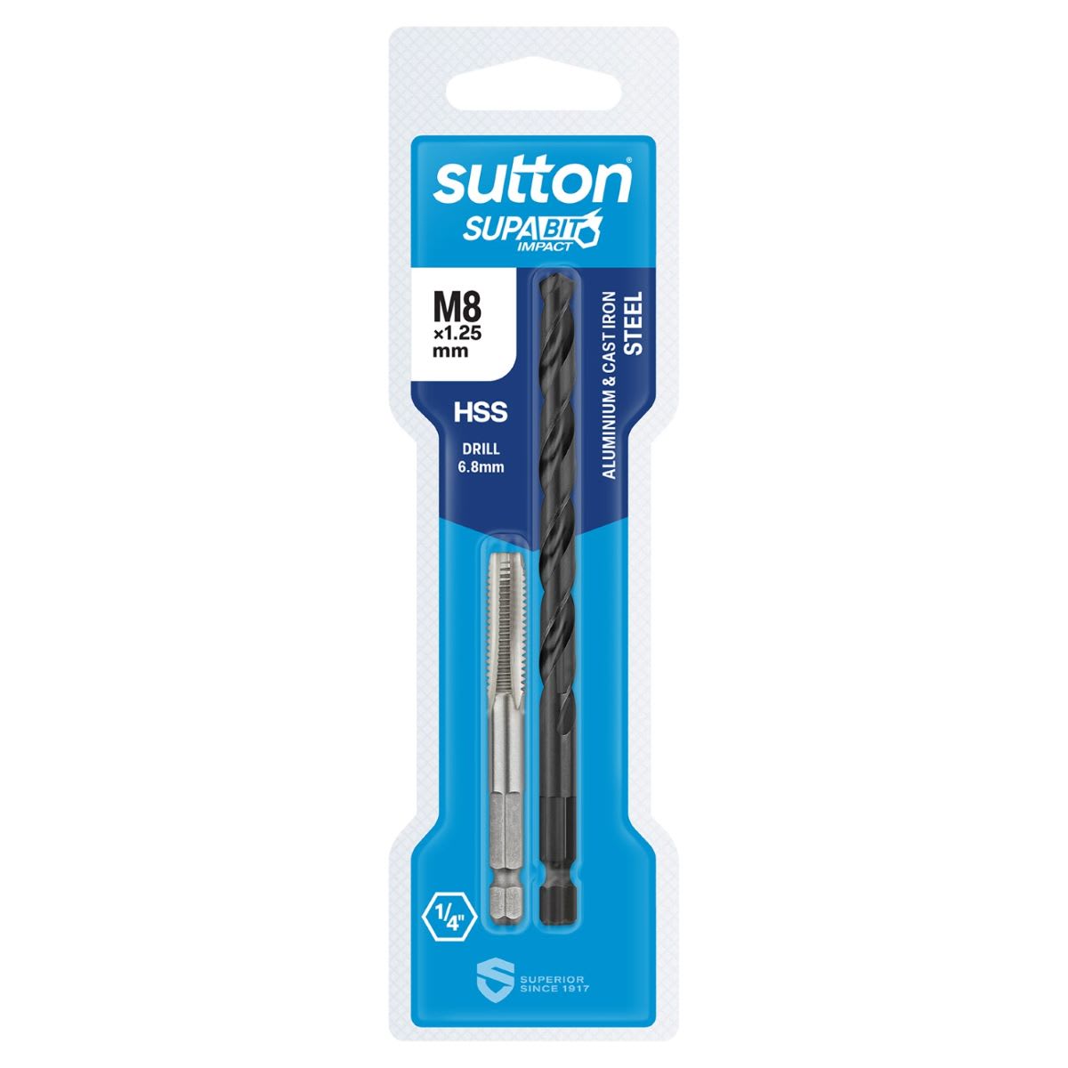 Sutton Supabit Impact Tap & Drill M8x1.25mm (6.8mm Drill) (Each)