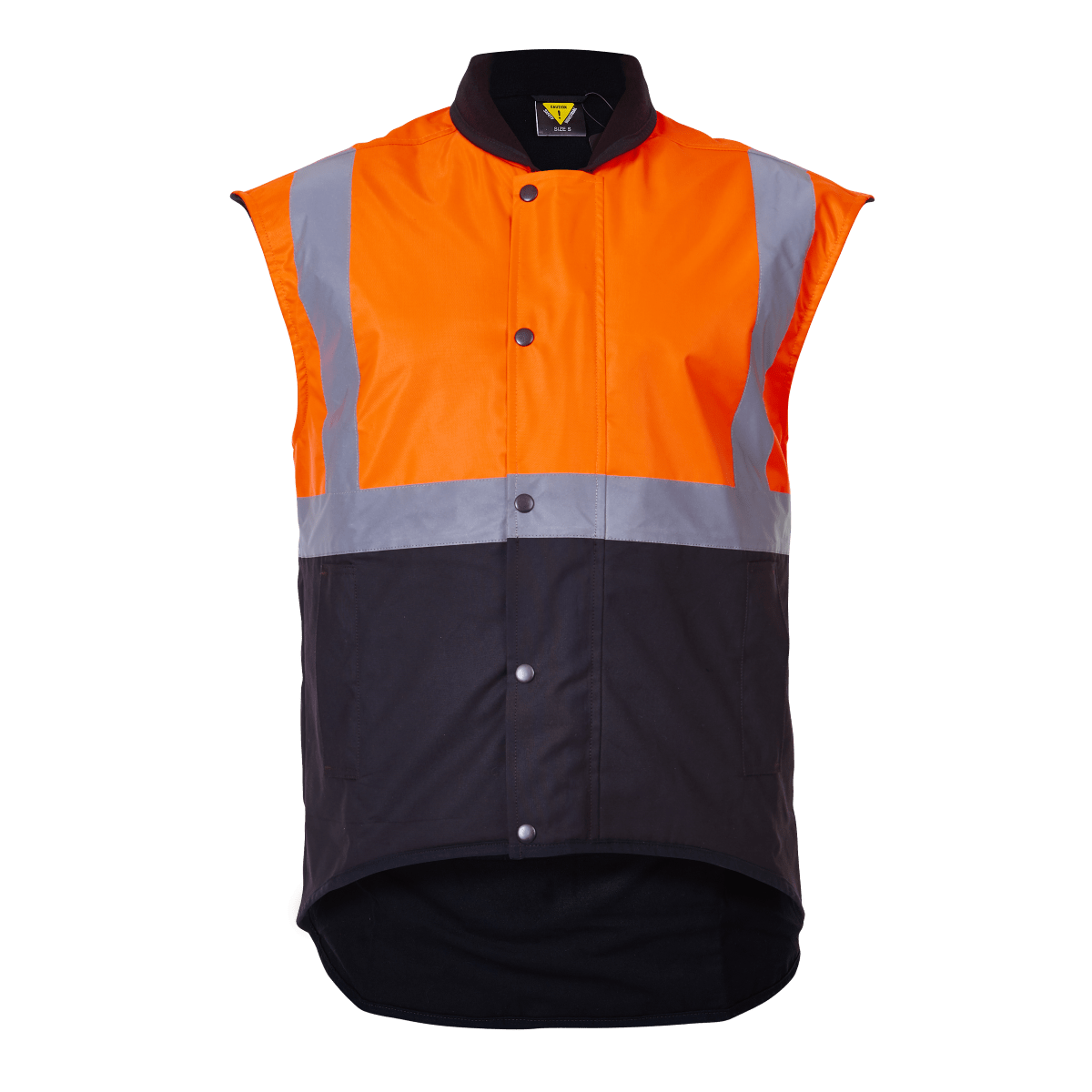 Caution Day/Night Oilskin Vest, PCO1340 (Each) - Flu Ora/Brwn - 4XL