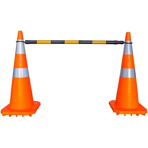 Extendable Cone Barrier Arm Blk/Yellow 1.35m-2.1m
