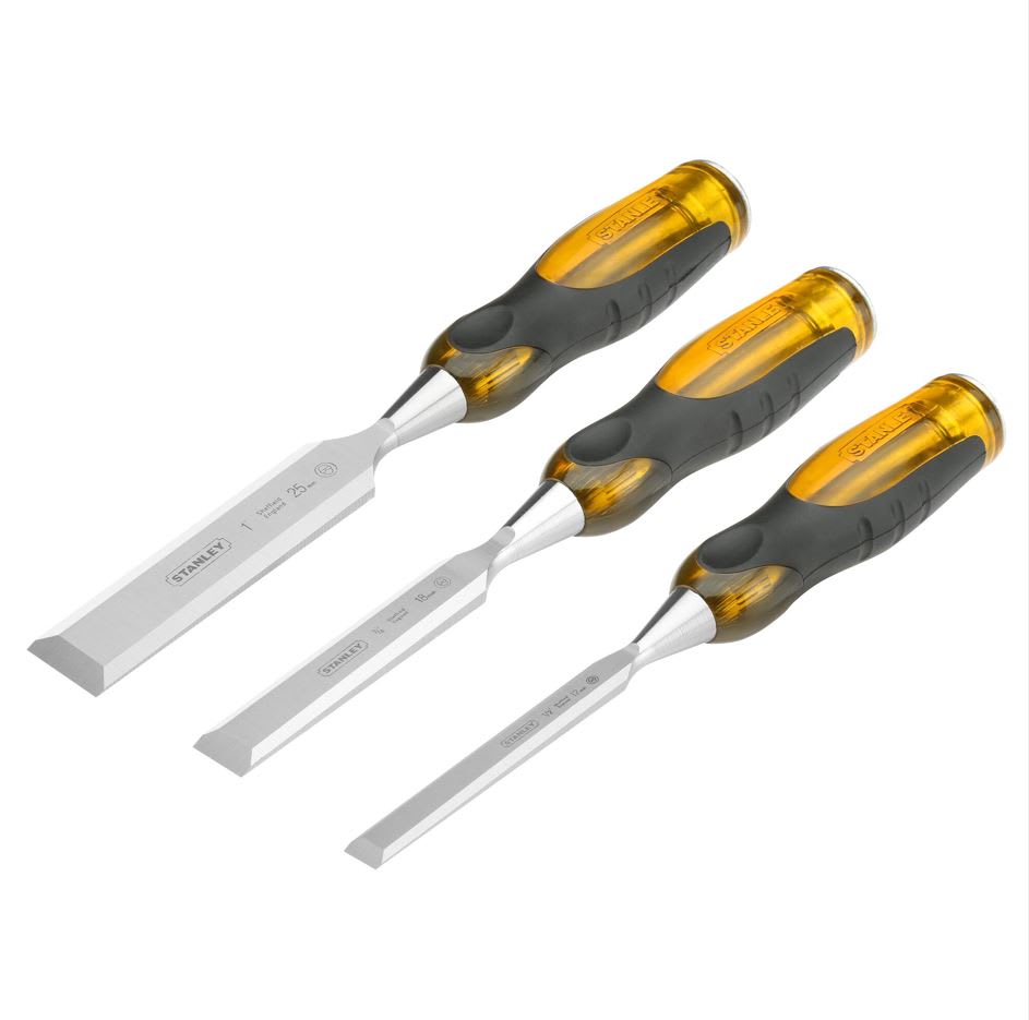 Stanley Fatmax Thru-tang Chisel set - 3 piece 12, 18, 25mm