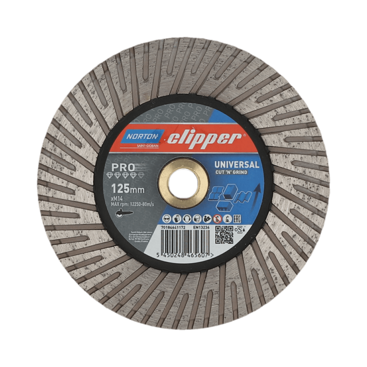 Norton Clipper Diamond Cup Wheel 125x0mm (Each)