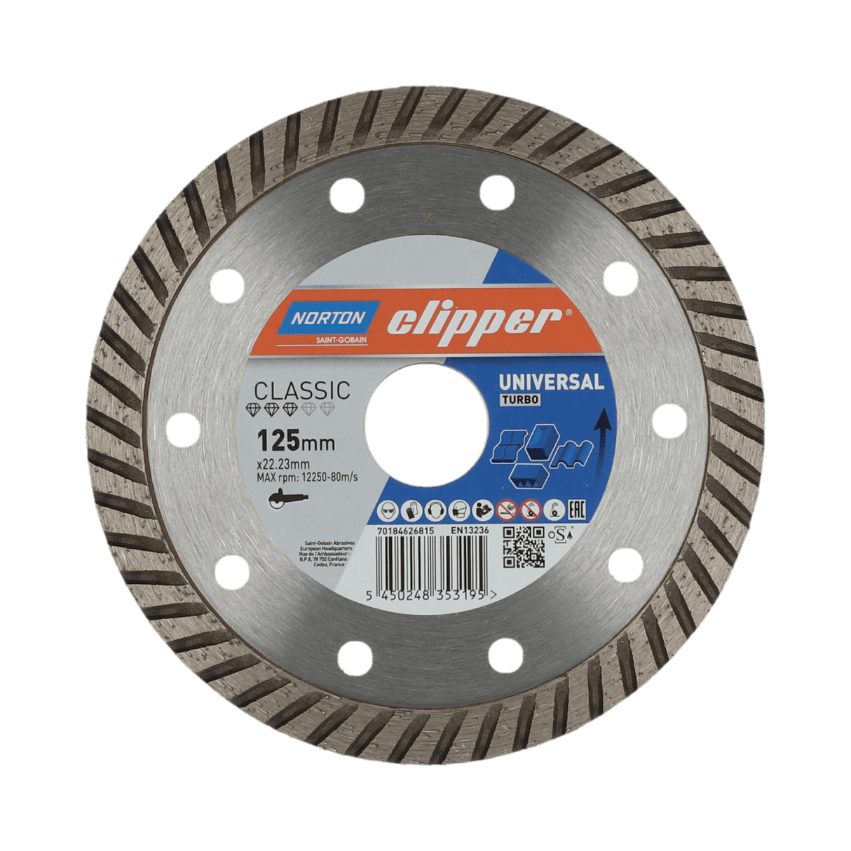 Norton Clipper Diamond Blade 125x2.2x22.23mm (Each)