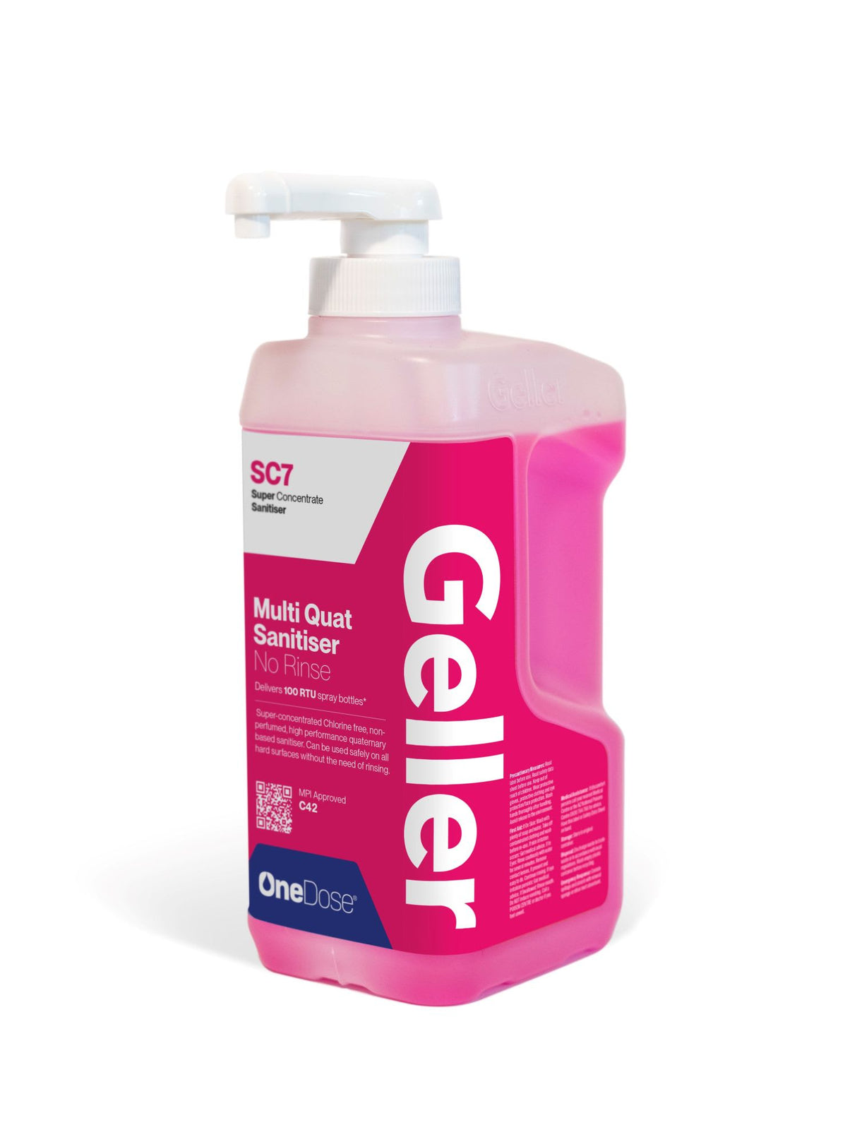 Geller OneDose SC7 No Rinse Sanitiser 1L