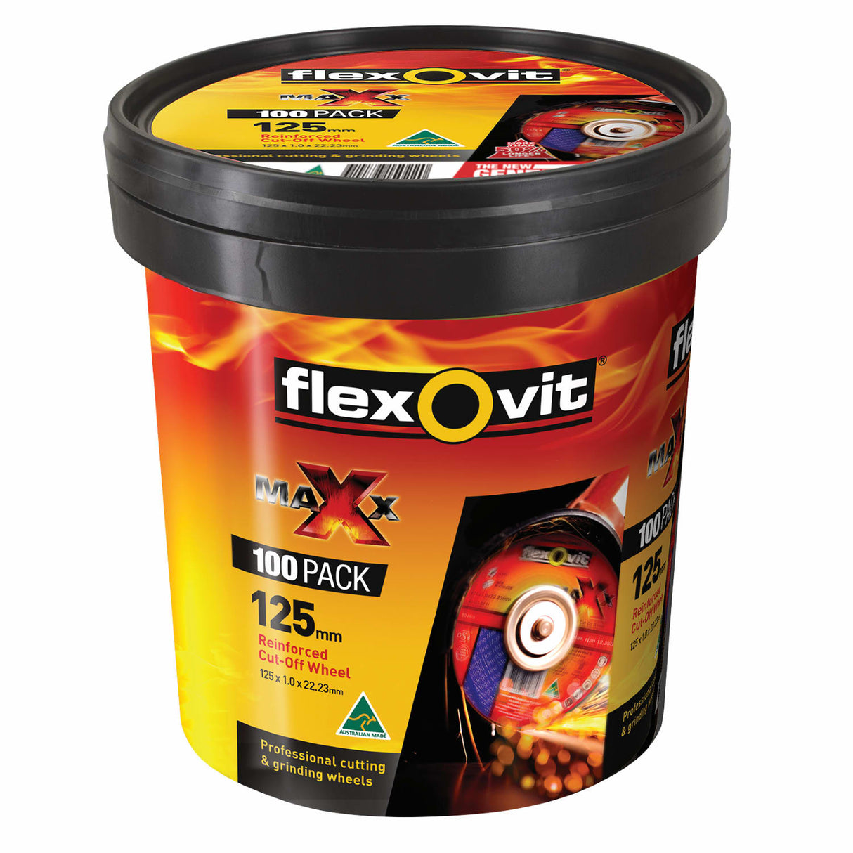 Flexovit Maxx Type 41 Cut-Off Wheel 46 Grit 125x1x22.23mm Pack of 100 (Pack)
