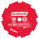 Diablo 8T Laminate Flooring Saw Blade 7.3"/190mm (Each)