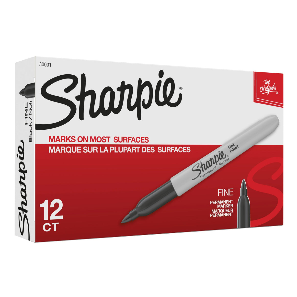 Sharpie Fine Point Permanent Marker Black Pack of 12 (Pack)