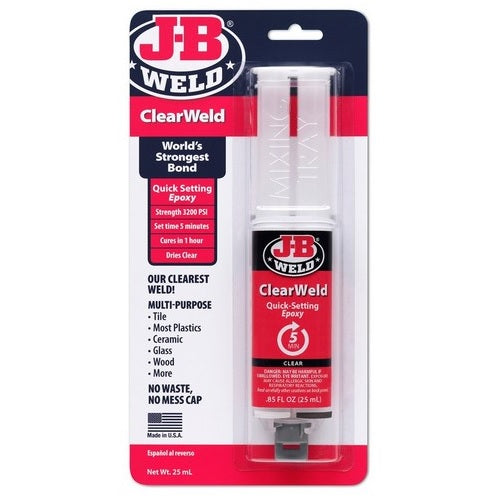 Clearweld Clear Epoxy Syringe - JB Weld