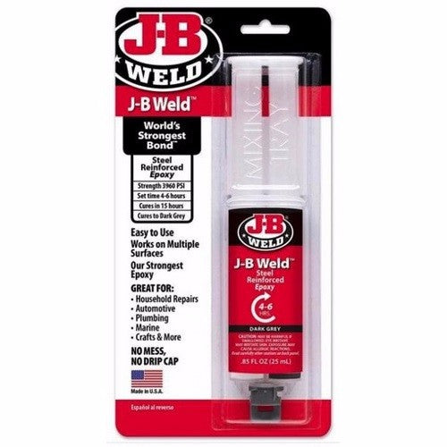 Cold Weld Steel Epoxy Syringe 25Ml -JB WELD