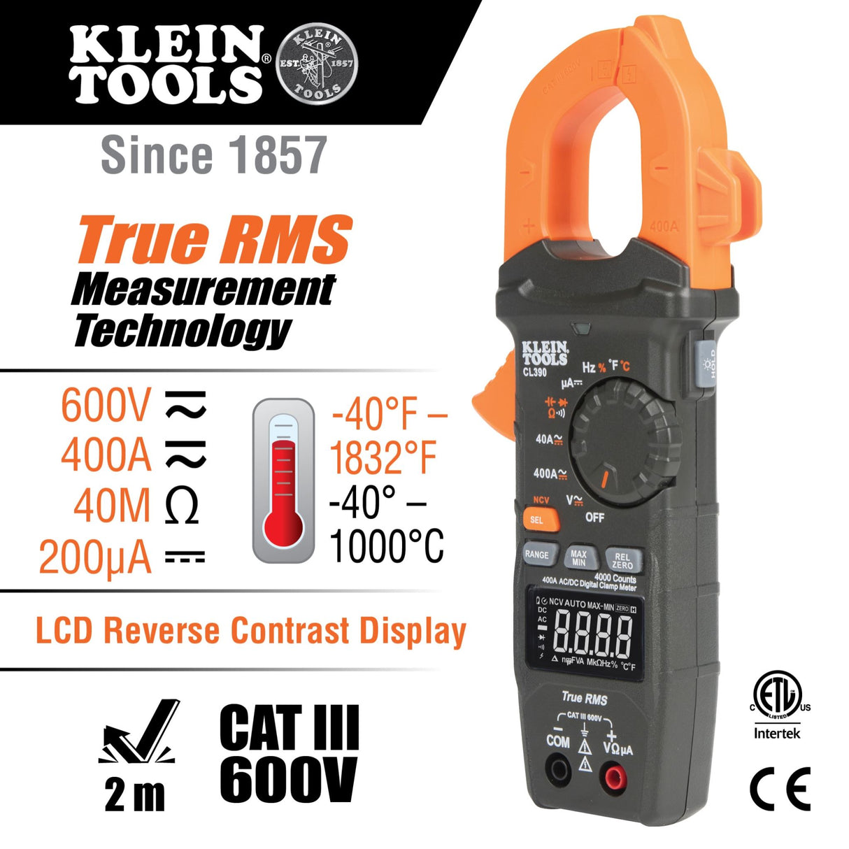 Klein Tools AC/DC Digital Clamp Meter (Each)