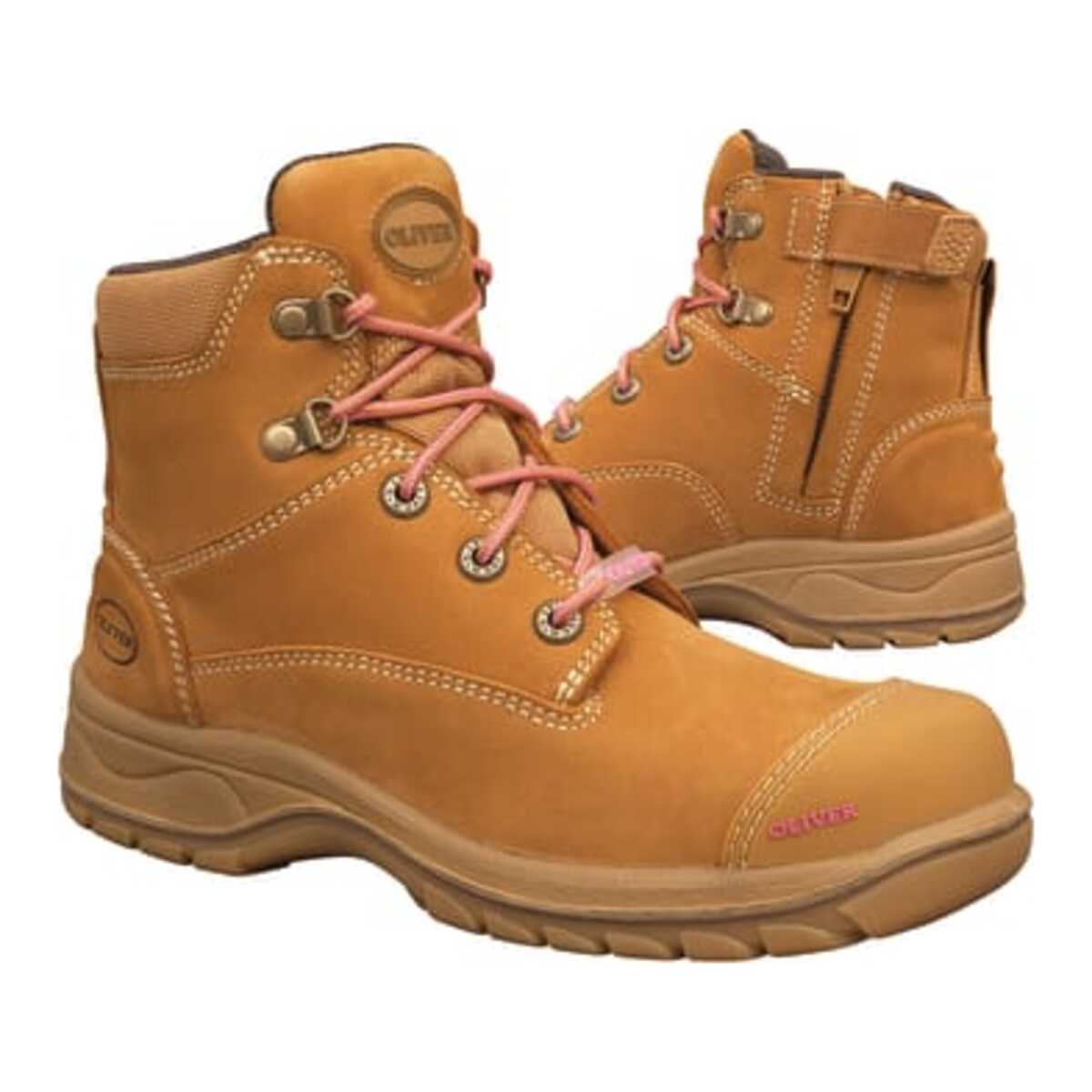 Oliver 49-432Z Zip Sided Women's Safety Boots - Wheat - 42