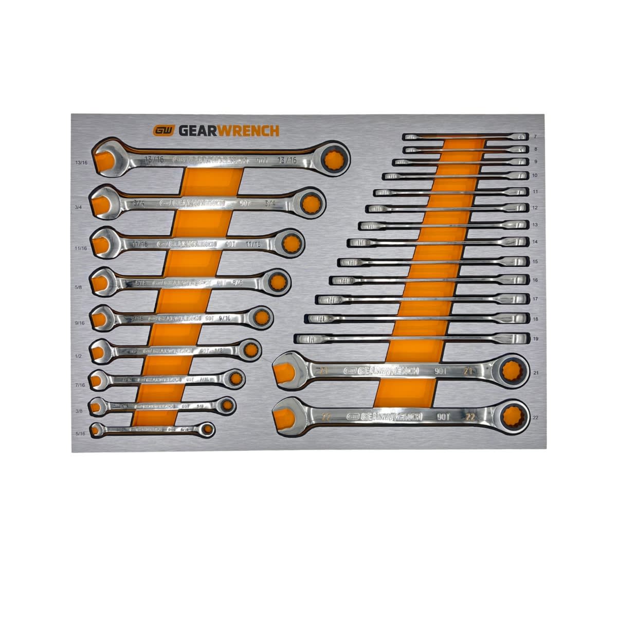 GearWrench Ratcheting Wrench Set in EVA Tray 560 x 400 x 30mm 24 (Piece)