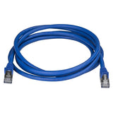 High-Speed Cat6a 10Gb Ethernet Cable - Shielded STP, 2m, Blue, Ideal for Patch Connections