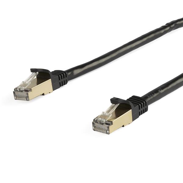 High-Speed 7m CAT6a Ethernet Cable - Snagless 10GbE STP 100W PoE, 100% Copper, Black