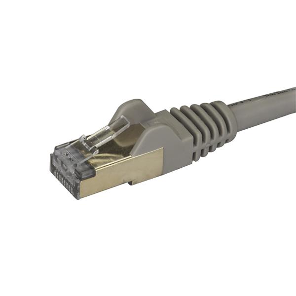 Premium 2m Shielded Cat6a Ethernet Cable - 10Gb STP, Gray - Reliable Network Performance