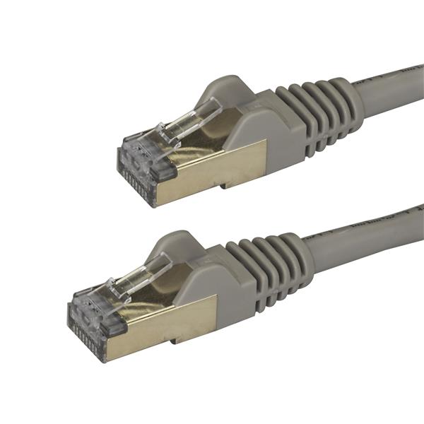 Premium 2m Shielded Cat6a Ethernet Cable - 10Gb STP, Gray - Reliable Network Performance