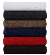 Luxurious black Trinity Bath Towel, 100% cotton, ultra-soft, 66x132 cm, highly absorbent for spa-like comfort.