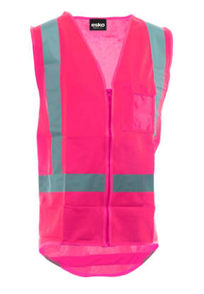 Esko Hi Vis Safety Vest, AVEST302 - Pink
