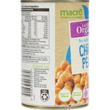 Macro Organic Chickpeas No Added Salt Can 425g