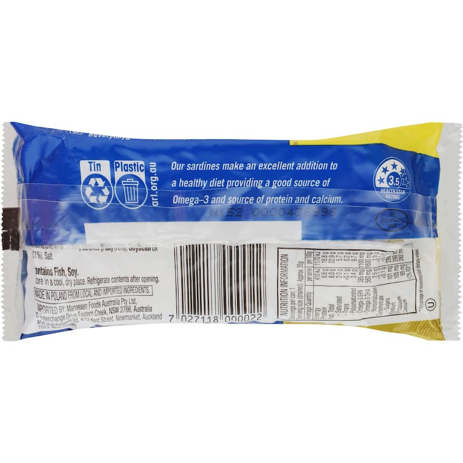 King Oscar Sardines Smoked In Oil Tin 45g
