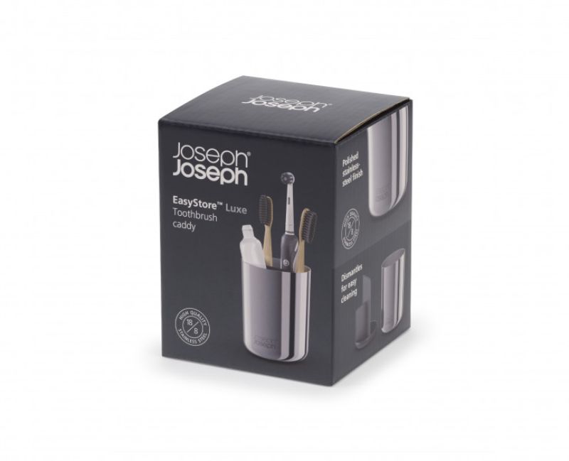 Joseph Joseph EasyStore Luxe Toothbrush Caddy Stainless Steel