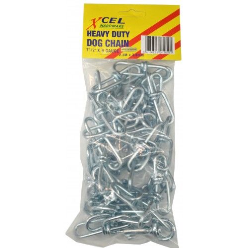 DOG CHAINS - Knotted Galvanised/CenSw. XCEL7 - 1/2 x 9g (3.8mm)