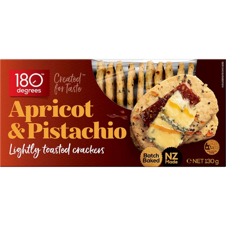 180 Degrees Crackers Apricot & Pistachio 130g