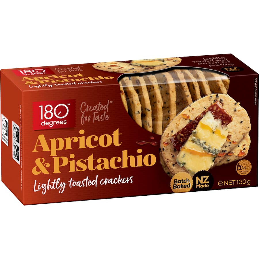 180 Degrees Crackers Apricot & Pistachio 130g