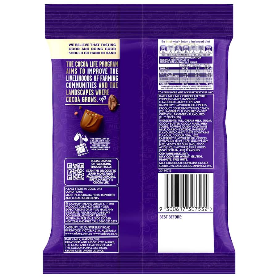 Cadbury Chocolate Sharepack Dairy Milk Marvellous Bites 120g
