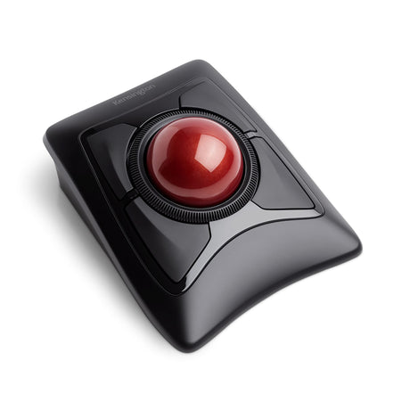 Kensington Expert Wireless Trackball with customizable buttons, ergonomic wrist rest, and precision optical tracking.