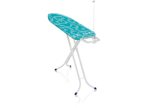 Leifheit Airboard Medium Compact Ironing Board with Thermo Reflective cover, height-adjustable frame, and spacious ironing surface.