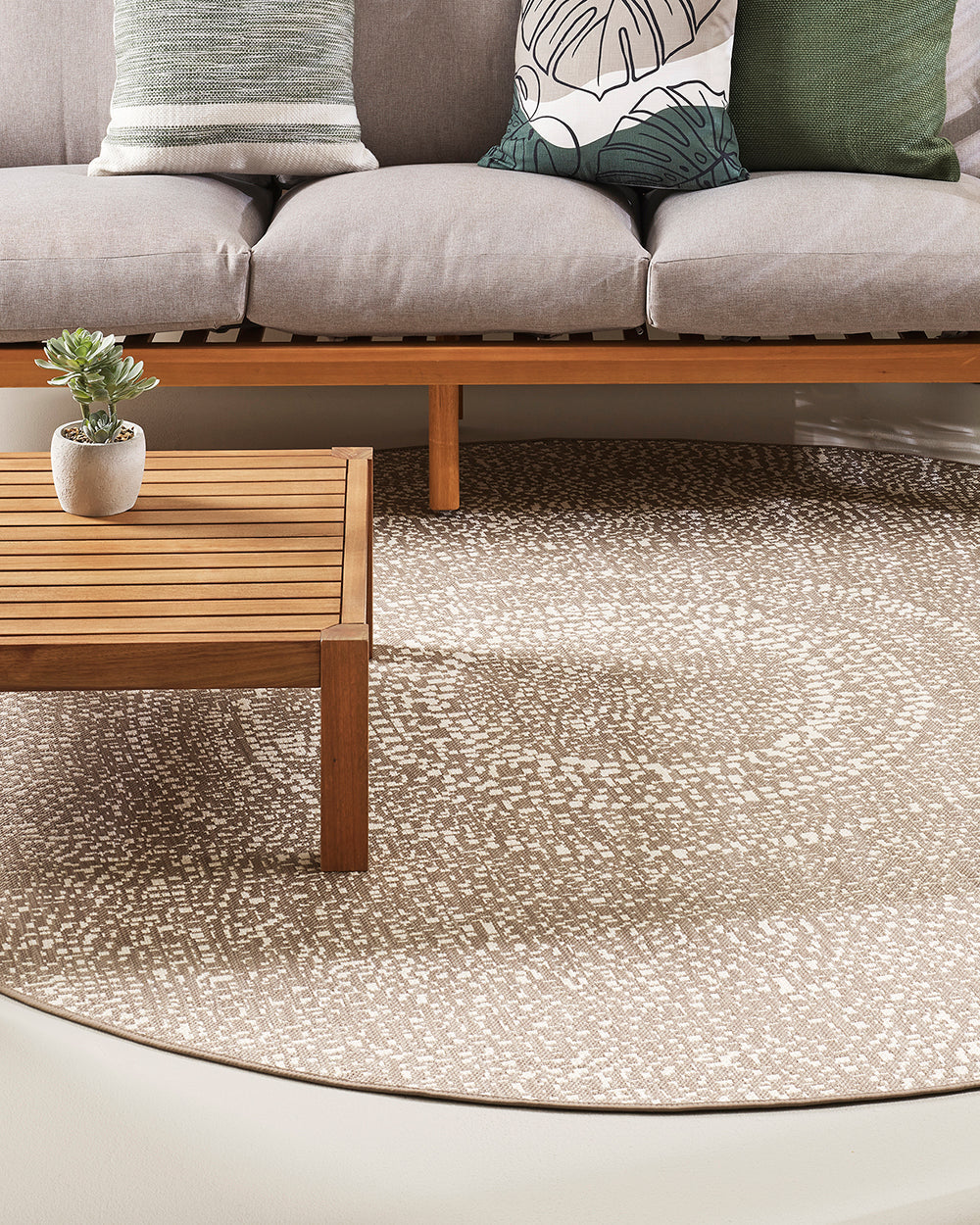 Floor Rug - Cape Cod Cove Ecru (240cm dia) - OLLO