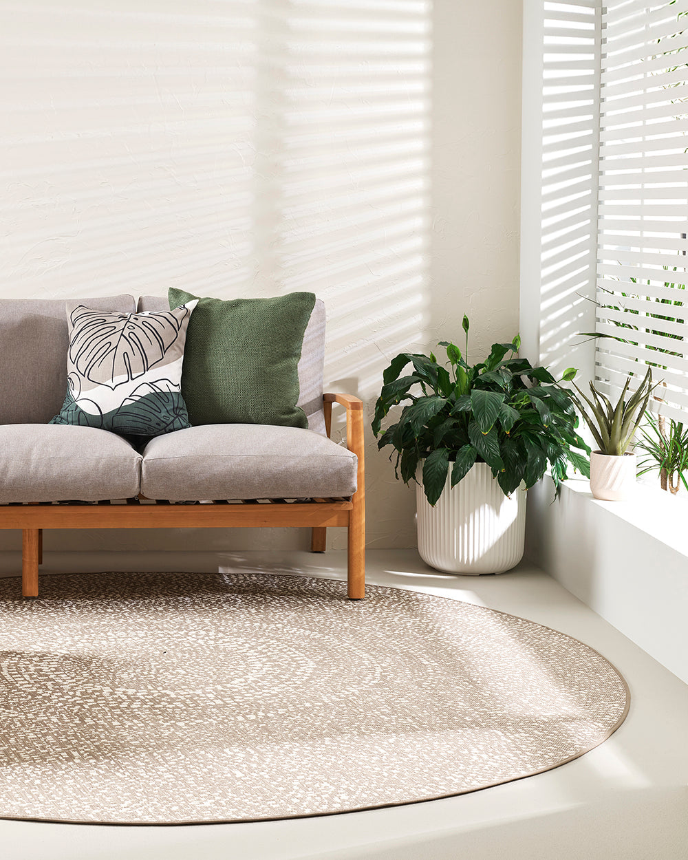 Floor Rug - Cape Cod Cove Ecru (240cm dia) - OLLO