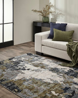 Floor Rug - Emery Ink/Olive (200 x 290cm) - OLLO