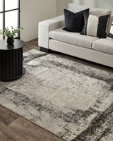 Floor Rug - Quinn Ivory/Black (200 x 290cm) - OLLO